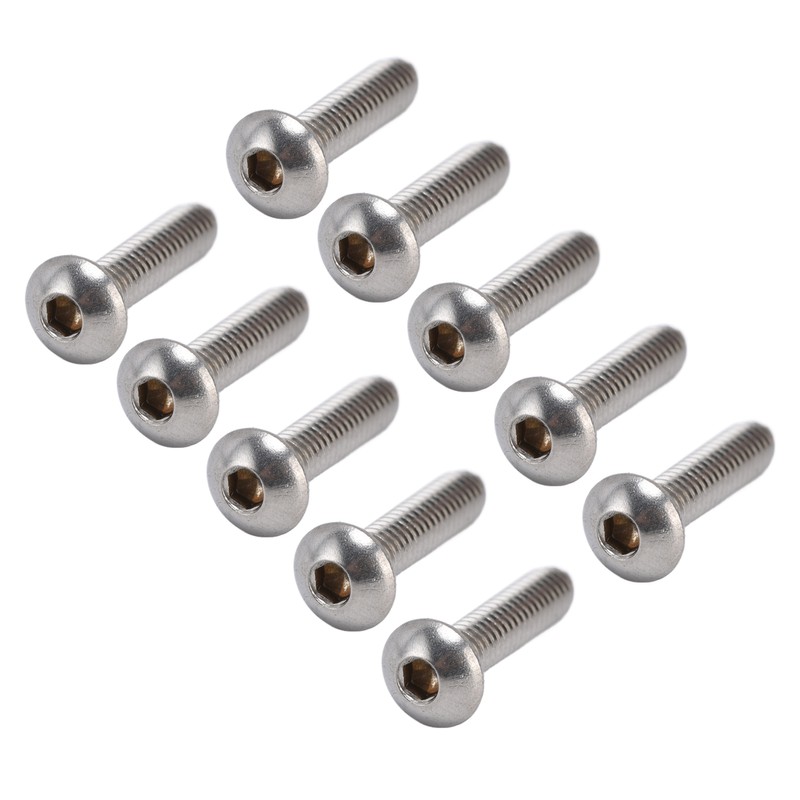 100Pcs Button Head Socket Caps Screws M4 Galvanized Steel for