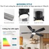 Ayaoty 52 Inch Low Profile Ceiling Fans with Lights and