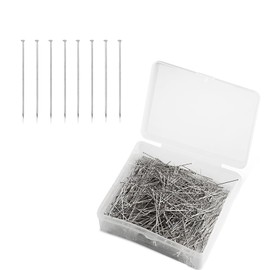 LWLWA 1000 Pieces Pins Without Head, Sewing Pins 0.65 x 35 mm, Pin with Storage Box, for Sewing Accessories, Jewellery Making, DIY Crafts