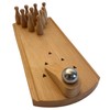 30cm Wooden Desktop Bowling Game: 10 Pins & Metal Ball