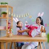 Qooloo Pack of 3 Easter Bunny Garden Stake Rust, Easter
