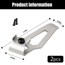2PCS Belt Clip Hooks Compatible with Milwaukee M12 12V Impact Driver Hammer Drill Power Tools Replacement Parts with 2PCS Screws Metal