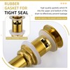 Angle Simple Bathroom Sink Drain Stopper Glossy Deep Gold Color,