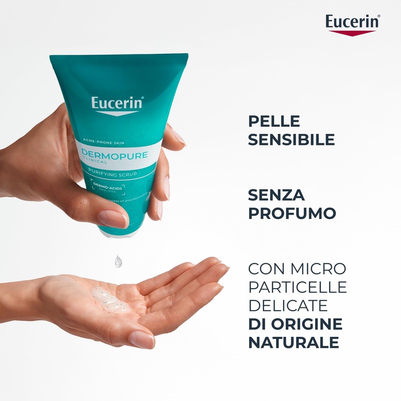 Eucerin DermoPure Clinical Scrub Purificante 100 ml, Scrub viso e