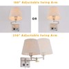 Bedside Wall Mount Light with Dimmable Switch and Outlet, Swing