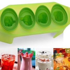 Zombie Popsicle Mold Set 4 Pieces Homemade Silicone Popsicle Maker Kid Easy Release Ice Cream Molds Reusable DIY Pop Molds- BPA Free (Zombie)