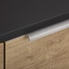 Blankett Slim Furniture Handles, 145 mm, Aluminium, Chrome, Matt, Rear