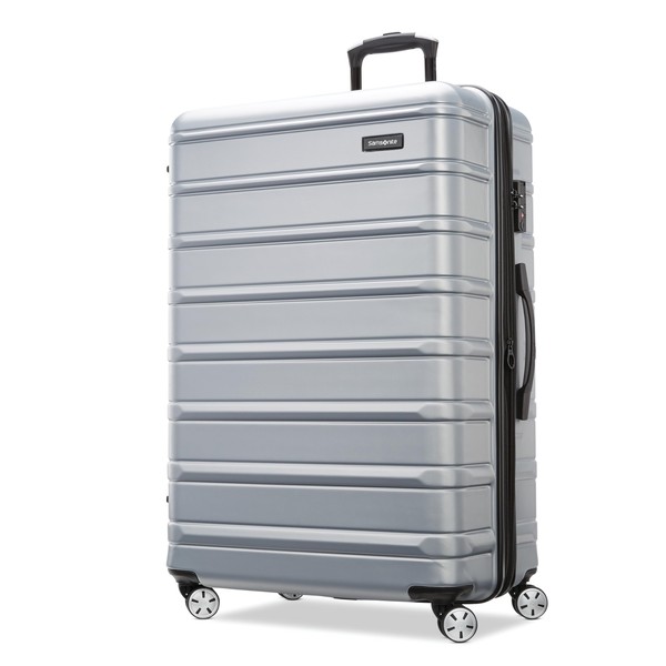 Samsonite Omni 2 Hardside Expandable Luggage with Spinner Wheels, Checked-Large 28-Inch, Arctic Silver