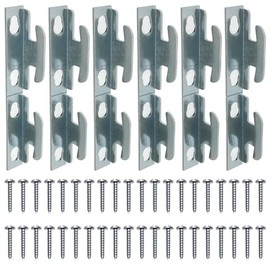 XJKJ 12 PCS Curtain Rod Bracket Curtain Rod Hardware Brackets Curtain Rod Single Bracket Spreader Wall Bracket Hooks Curtain Rod Hooks for Wall