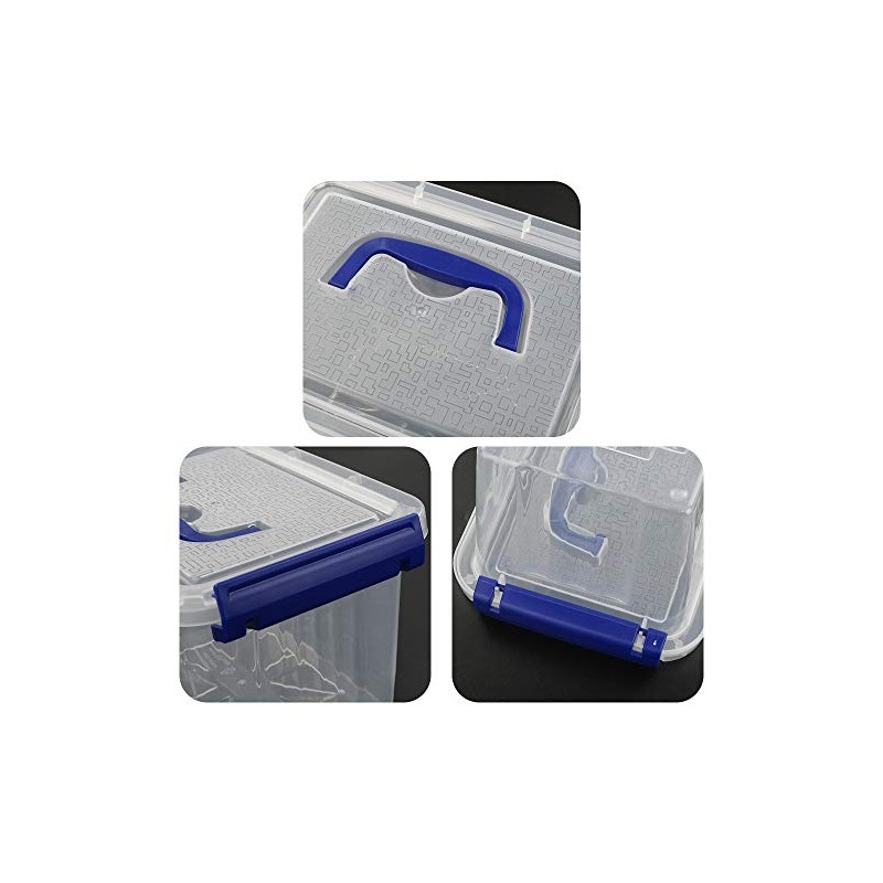 Farmoon Farmoon Small Clear Storage Box, Plastic Boxes with Lid