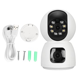 Indoor Camera Dual Lens 2K Full HD Night Vision Two Way Audio Motion Detection Indoor Security Camera for Home