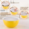 Moxinox Yellow Mixing Bowls with Airtight Lids, Stainless Steel Nesting