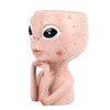 Head Planter Resin Unique Succulent Flower Pot Open Eyed Alien