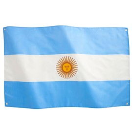 Runesol Argentina National Flag 3x5, 91x152cm, Argentine Republic Banner, 4 Grommets, Brass Eyelet in Every Corner, Argentinian, Premium Flags, Waterproof, Inside, Outside