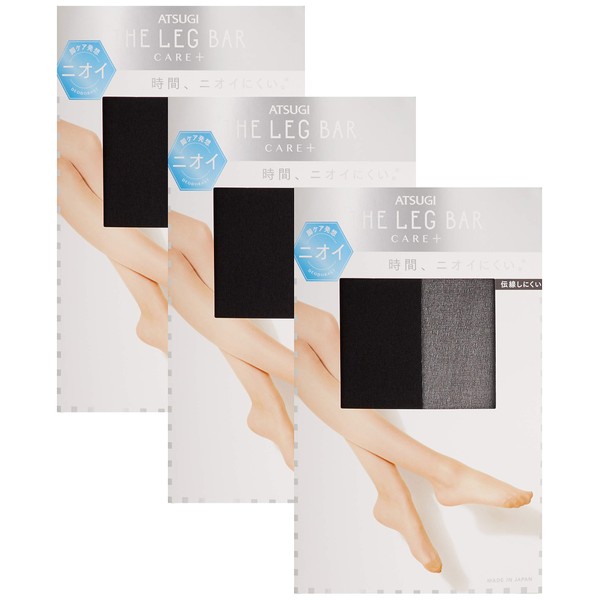 Atsugi The Leg Bar FP5050 Women's Deodorant Stockings, Set of 3 Pairs, Black