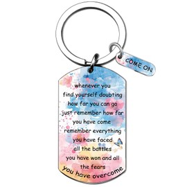 isiyu Graduation Keychain Gifts For Him,College Student For Women Inspirational, College Recovery Gift Graduation for Her Daughter Son Graduation For Men