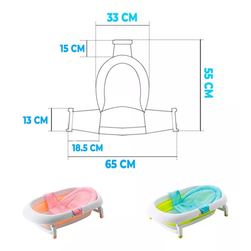 EGTMA Soporte Tina Bebe Respaldo Bañera Antideslizante