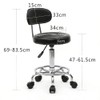 Rolling Swivel Wheels Rotation Bar Stool with Back Adjustable Heavy