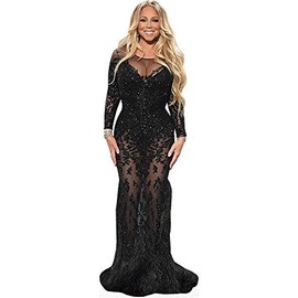 Mariah C. (Black Dress) Mini Size Cutout