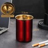 Set of 2 Ashtrays Made of Stainless Steel, Windproof Table