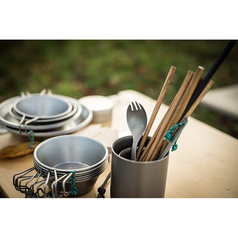 Snow Peak Ultralight Titanium Spork, Green,40 x 165mm