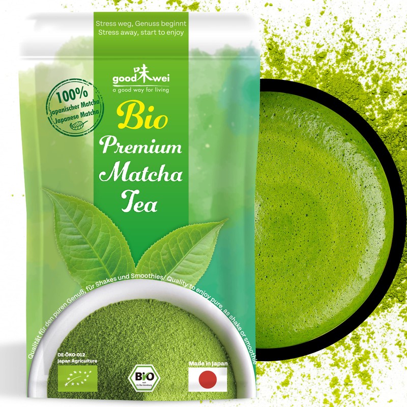 Goodwei Matcha Complete Set Including Organic Matcha Tea (Uji), Ceramic,