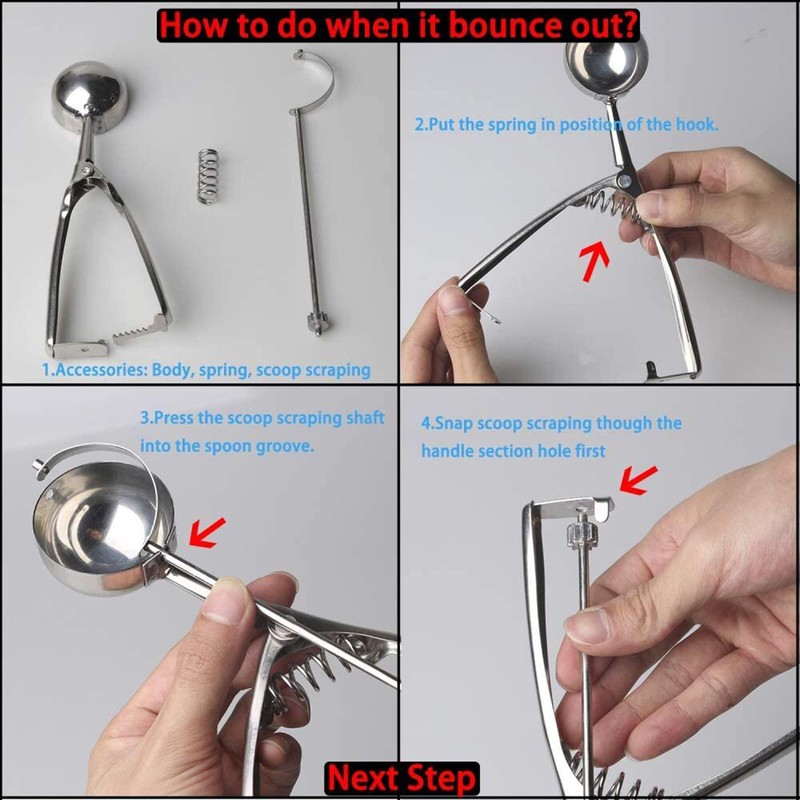 Cookie Scoop Set 3 PCS, with Trigger Large-Medium-Small Size for
