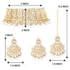 Aheli Faux Pearl Choker Necklace with Earrings Indian Traditional Bollywood