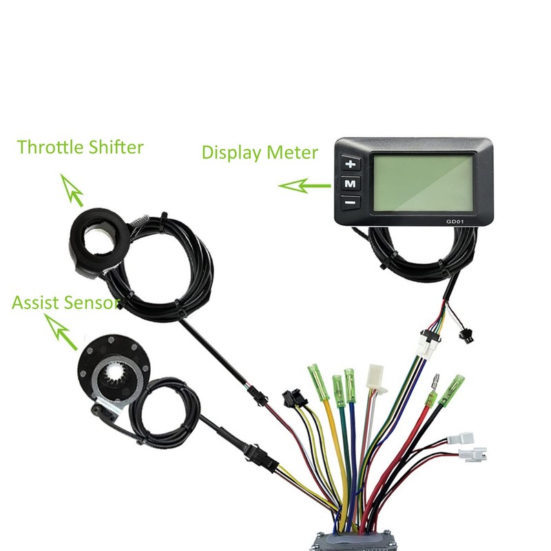 Topyond 36V 48V Ebike Controller Kit, Electric Bicycles Brushless Controller