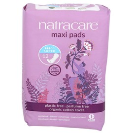 Natracare Pads Maxi Super 12 ct - 5 Pack