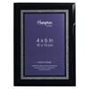 Hampton Frames RITZY 4x6 (10x15cm) Gloss Black Photo Frame Glass