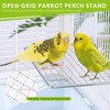 FUATY Stainless Steel Bird Perch for Cage, Open-Grid Easy Clean