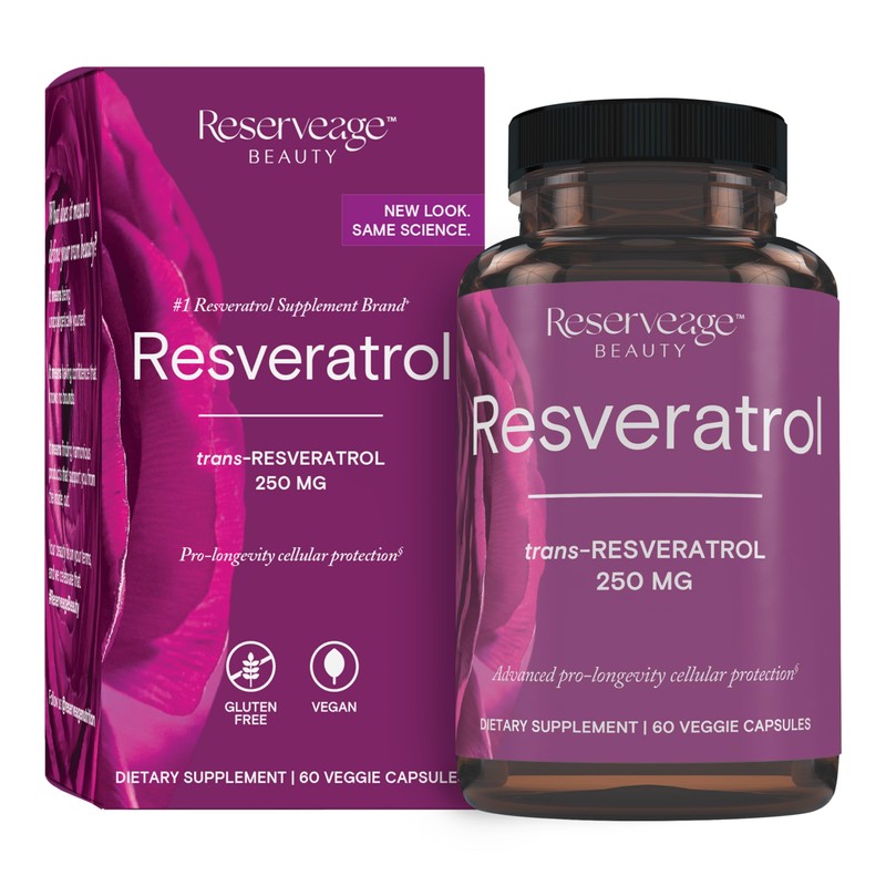 Reserveage - Resveratrol 250mg, Cellular Age-Defying Formula, 60 vegetarian capsules