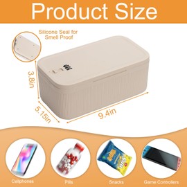 Abschließbare Box,Medikamenten Aufbewahrung,Medizinbox/Aufbewahrungsbox Mit Schloss,Phone Lock Box,Zeitschloss Box Für Küche/Home/School/Kühlschrank/Büro/Personal/Reisen(Grau/23.9*13.1*9.6cm)