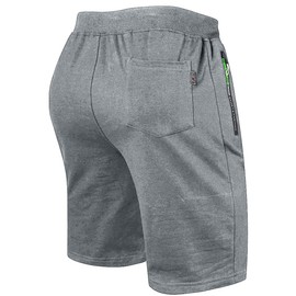 ZOXOZ Men's Summer Cotton Shorts with Zip Pockets - gray, size: m