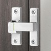 Sliding Door Latch Lock (Silver) Gate Bolt Hook Latch