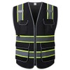 UNINOVA High Visibility Safety Vest - Multi Pockets Reflective Mesh