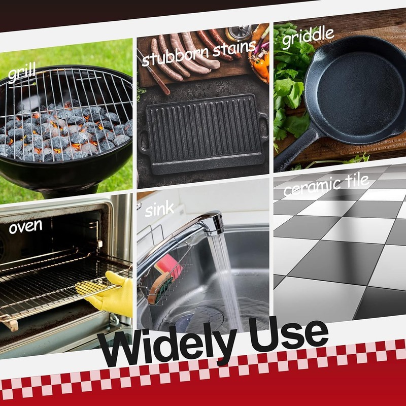 5 Pieces Heavy Duty BBQ Cleaning Bricks with Handle, Scrubbing