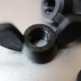 20 x Black Acrylic M6 Wing Nuts Plastic Screws