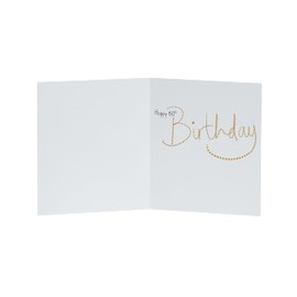 UK Greetings 60th Birthday Card For Her/Female/Friend With Envelope - Starry Number Design