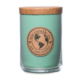 ECO CANDLE CO. Recycled Candle, Grass Stain, 26 oz. Double Wick - Scents of Fresh Cut Grass - 100% Soy Wax, No Lead, Kraft Paper Label & Lid, Hand Poured, Phthalate Free, Midwest Grown Soybeans