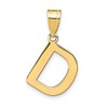 Real and Solid 14K Yellow Gold Polished Bubble Letter D