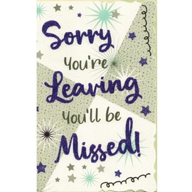 SORRY YOUR LEAVING CARD. 9 X 6 INCHES. OTB17188C