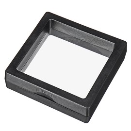 Tiardey Pack of 10 3D Floating Frame Display Holder Stand PE Film Transparent Jewellery Storage Box Tarnish Protection Coin Holder – Black