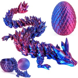 GUIANLOU 3D Dragon Figures in Dragon Egg Realistic Movable Dragon 3D Printed Dragon Egg with Dragon Movable Dragon Toys Dragon Eggs Home Decor Mysterious Dragon Toy