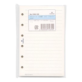 Ashford 1590-100 Mini 6 Size, 0.2 inch (6 mm) Ruled Leaf, Small Silver (100 Sheets)