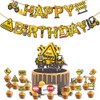 Construction Birthday Party Balloons Supplies, 39pcs Excavator Foil Balloons Construction