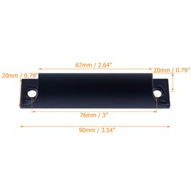 Coshar 2Pcs Window Sash Lift Handle Surface Mounted Cabinet Handle Aluminum Alloy Drawer Push Pull Handle Hardware for Sliding Window Kitchen Closet - Black (3-inch Hole Center)