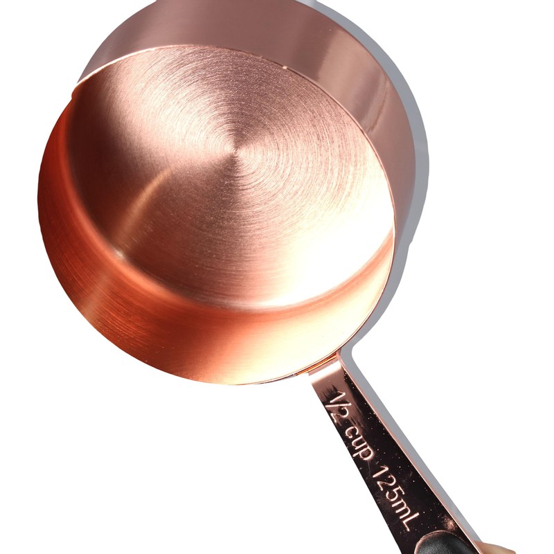 Leadigol Copper Measuring Cups and Spoons Set, Coffee Baking Tool