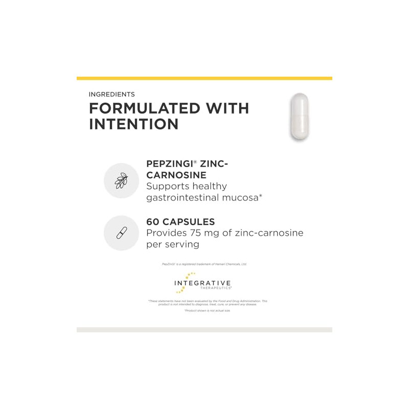 Integrative Therapeutics - Zinc-Carnosine - PepZin GI Brand - 60